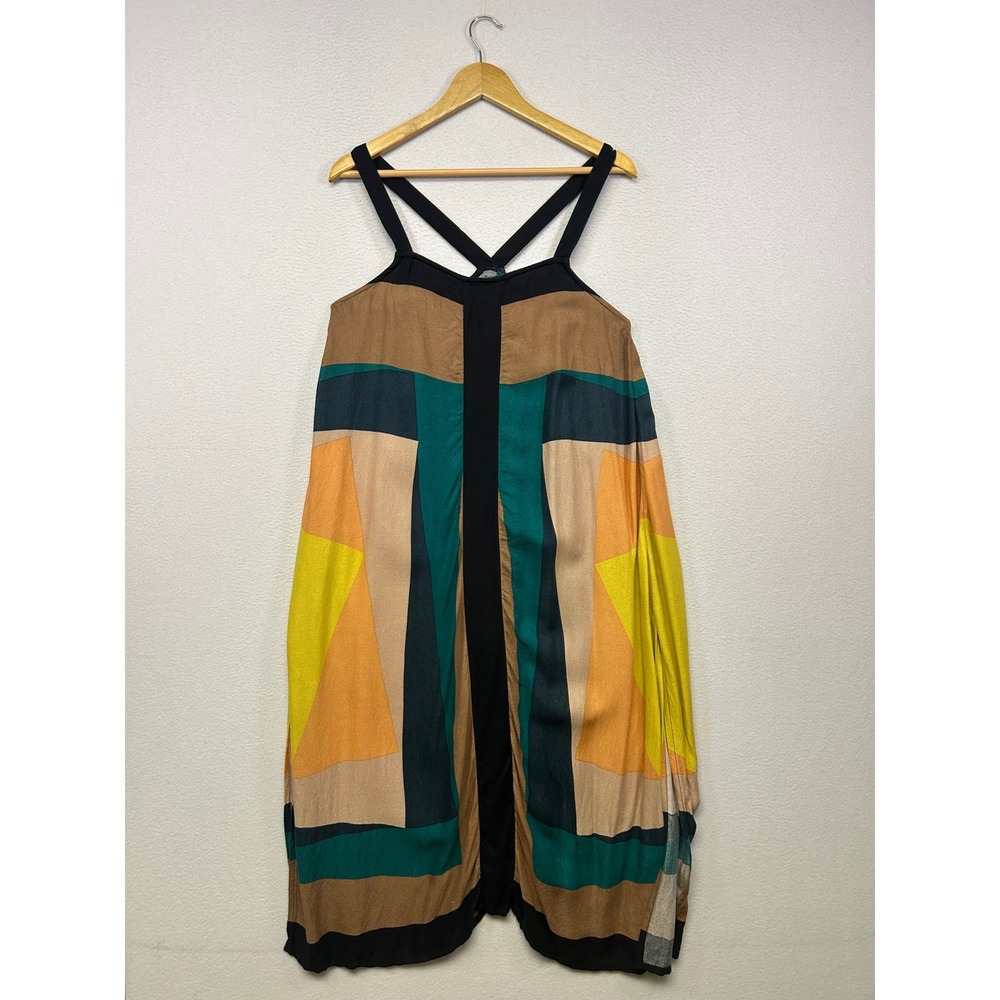 Boho Artistic O'Neill Womens Size S Multicolor Geometric Colorblock Midi Dress